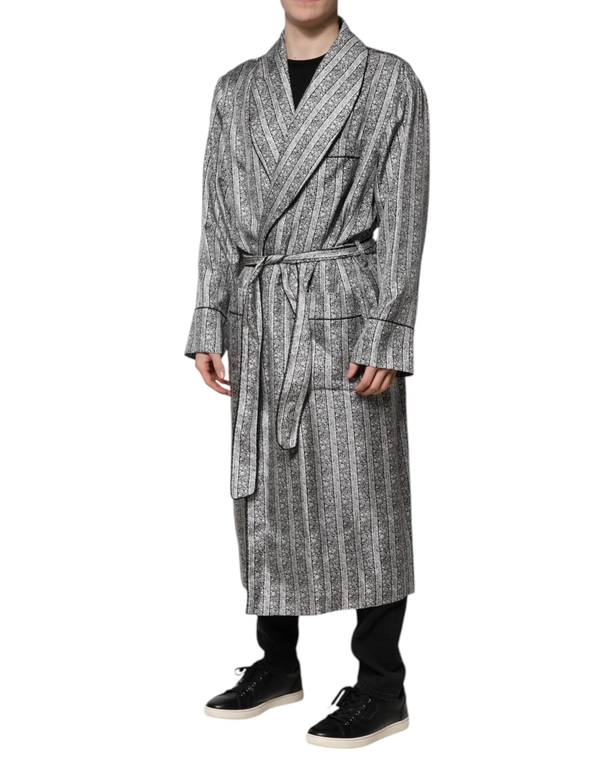 Dolce & Gabbana Multicolor Floral Robe Coat Wrap Jacket by Dolce & Gabbana