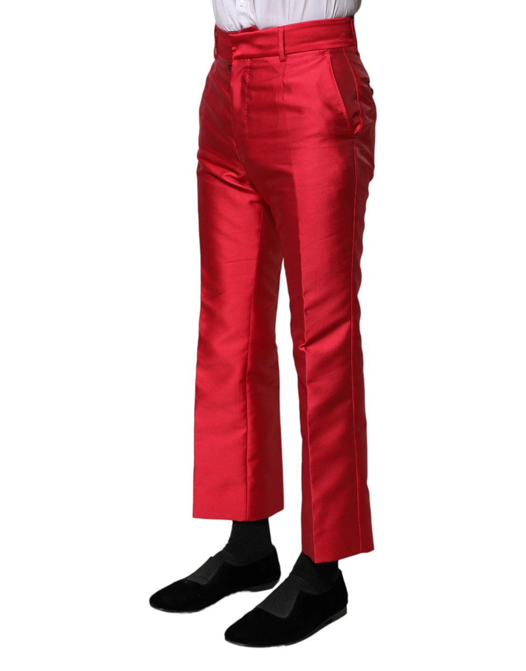 Dolce & Gabbana Red Polyester Cropped Dress Pants by Dolce & Gabbana