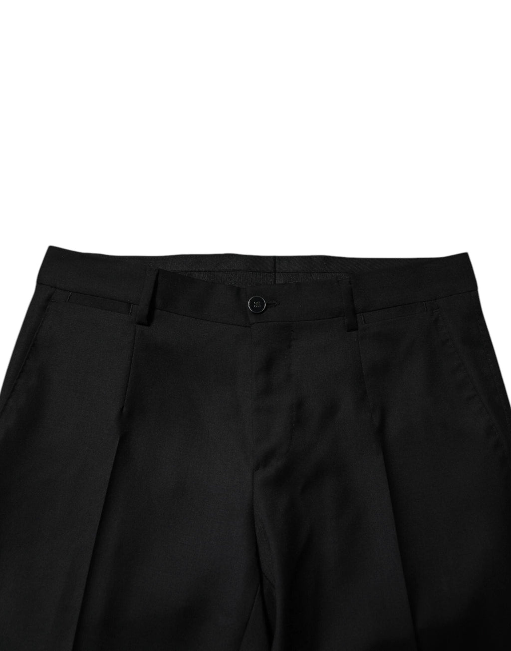 Dolce & Gabbana Black Wool Formal Men Slim Pants by Dolce & Gabbana