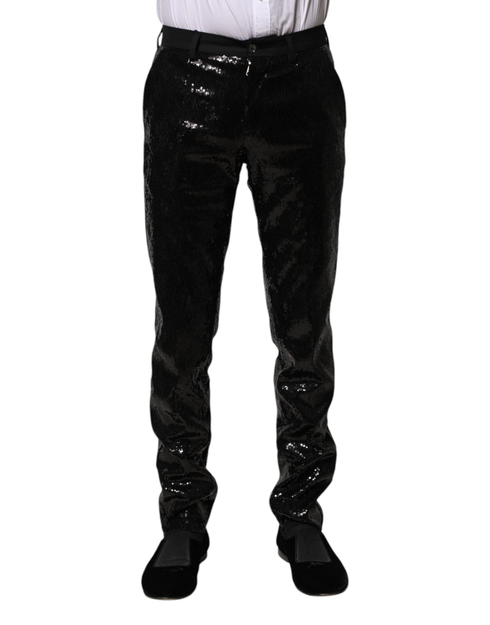 Dolce & Gabbana Black Sequined Embellishment Pants by Dolce & Gabbana