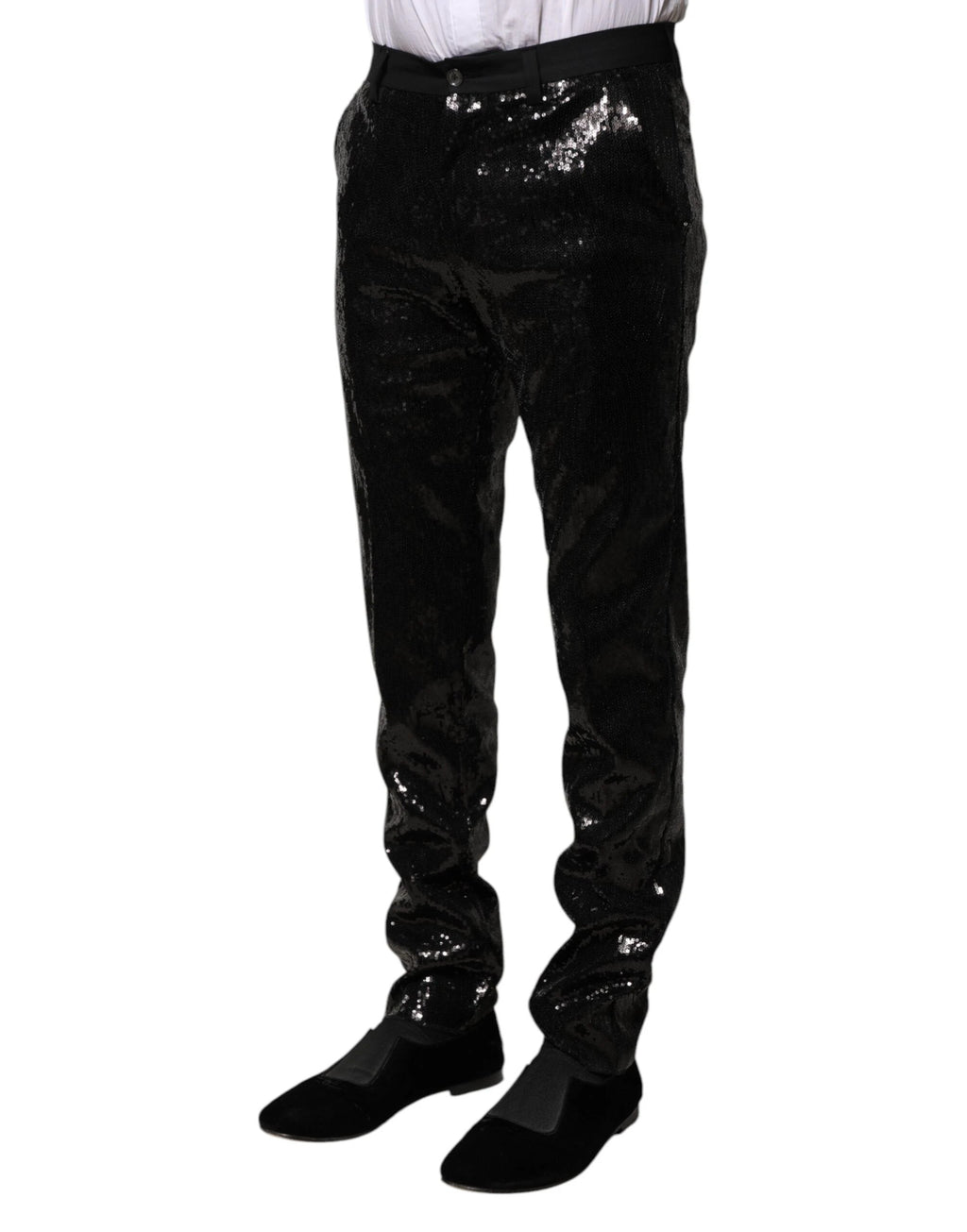 Dolce & Gabbana Black Sequined Embellishment Pants by Dolce & Gabbana