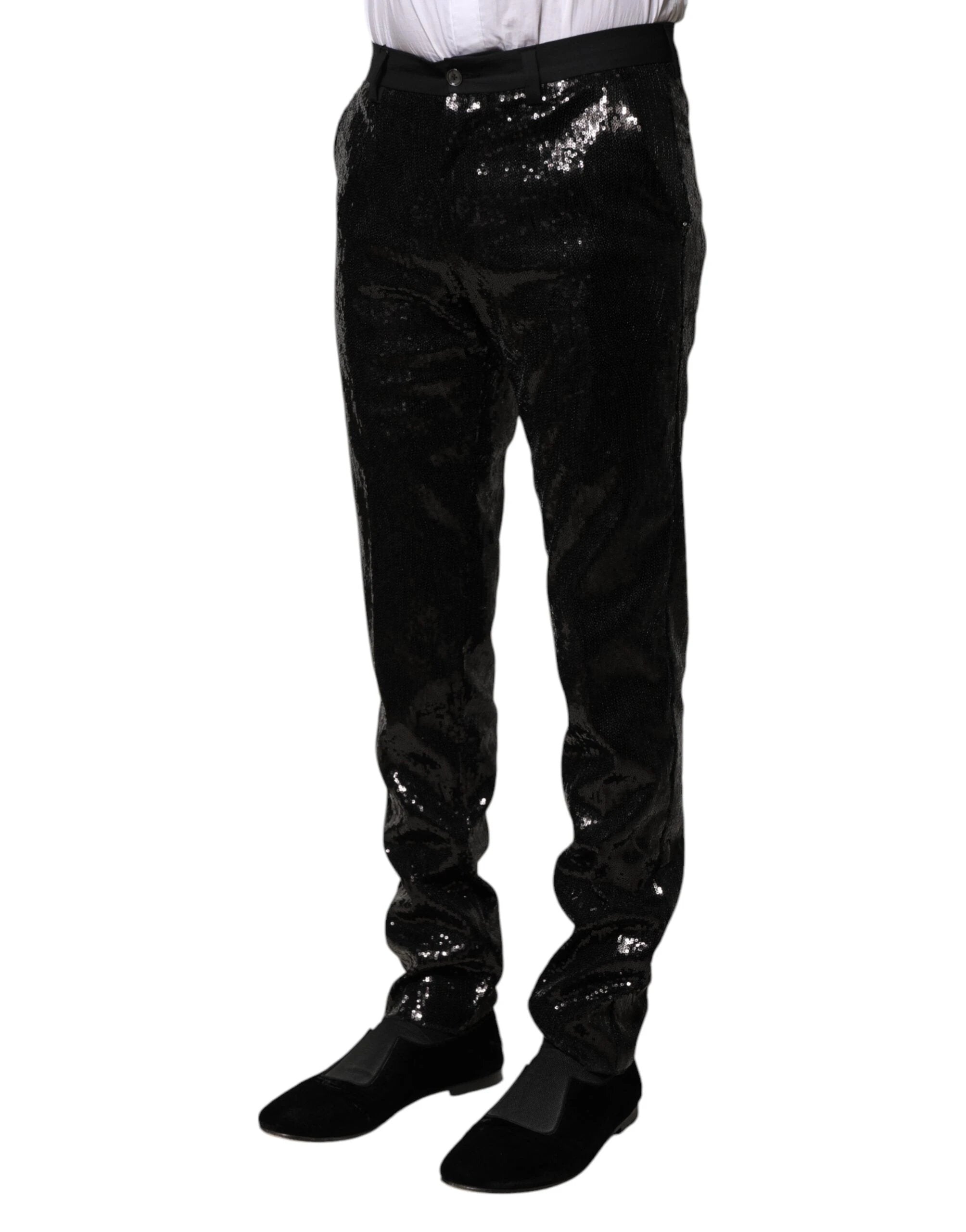 Dolce & Gabbana Black Sequined Embellishment Pants by Dolce & Gabbana