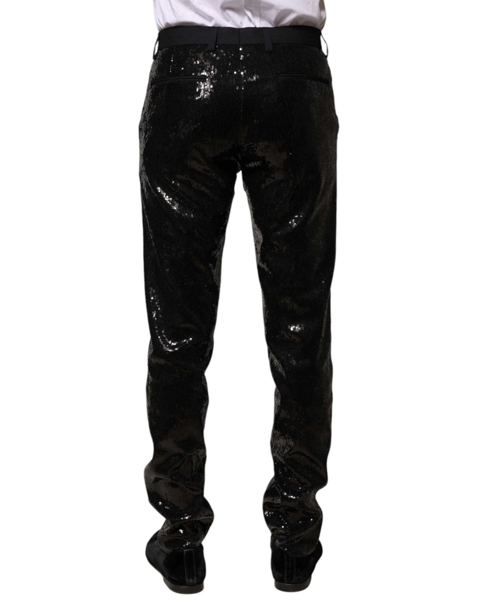 Dolce & Gabbana Black Sequined Embellishment Pants by Dolce & Gabbana