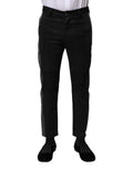 Dolce & Gabbana Black Gray Fantasy Cotton Formal Slim Pants by Dolce & Gabbana