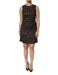 Dolce & Gabbana Multicolor Sleeveless Mini Tweed A-line Dress by Dolce & Gabbana