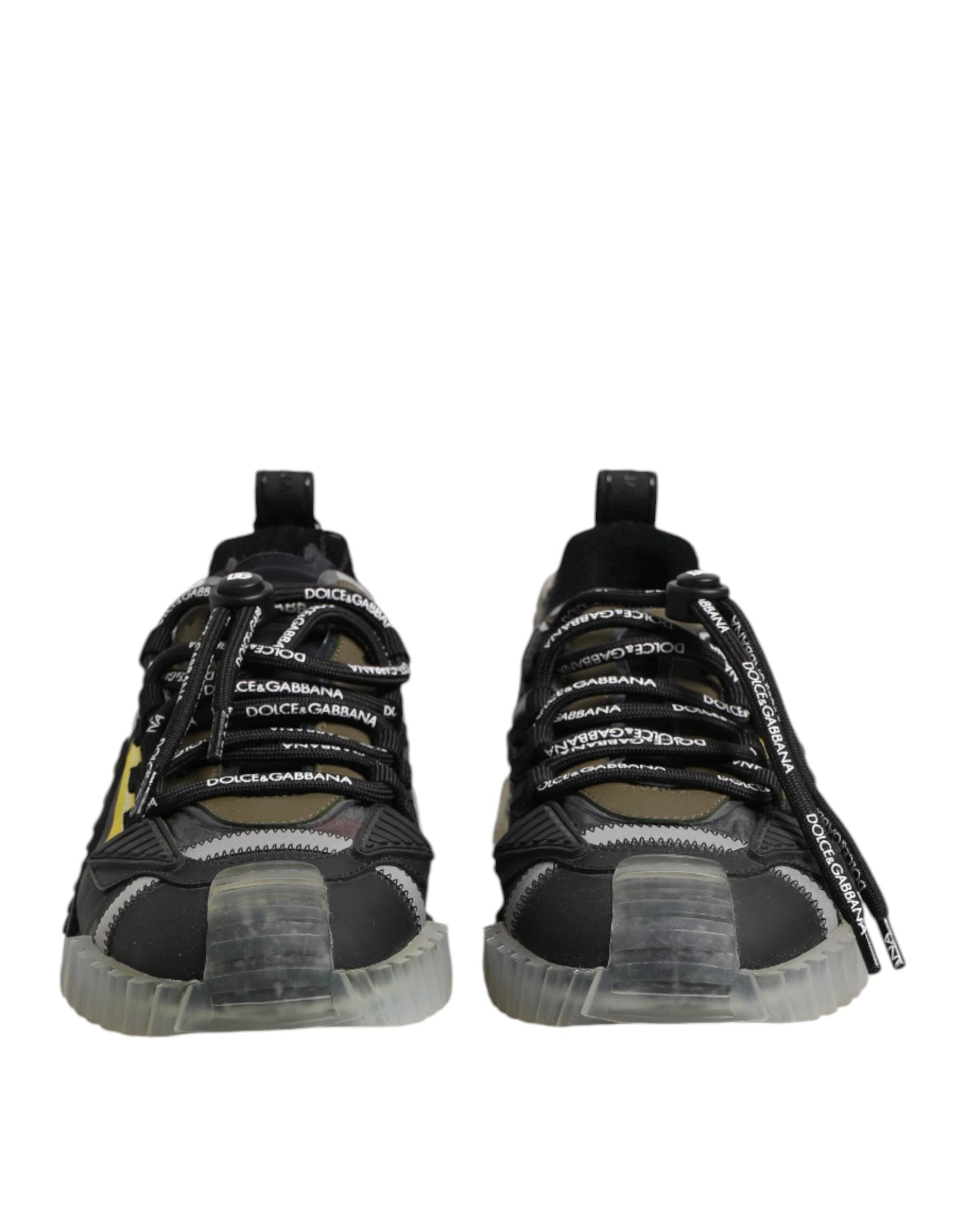 Dolce & Gabbana Multicolor Lace Up Low Top NS1 Sneakers Shoes by Dolce & Gabbana