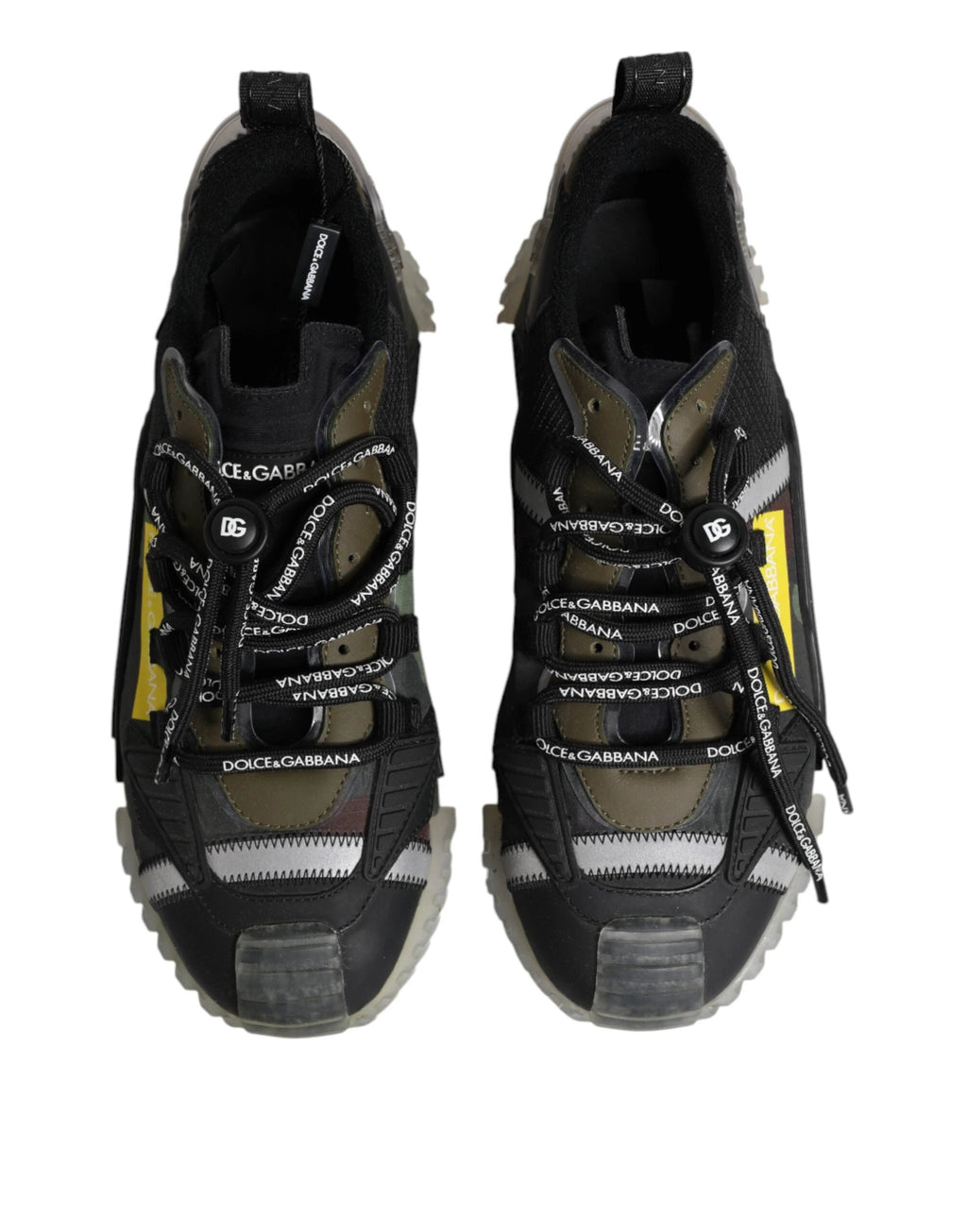 Dolce & Gabbana Multicolor Lace Up Low Top NS1 Sneakers Shoes by Dolce & Gabbana