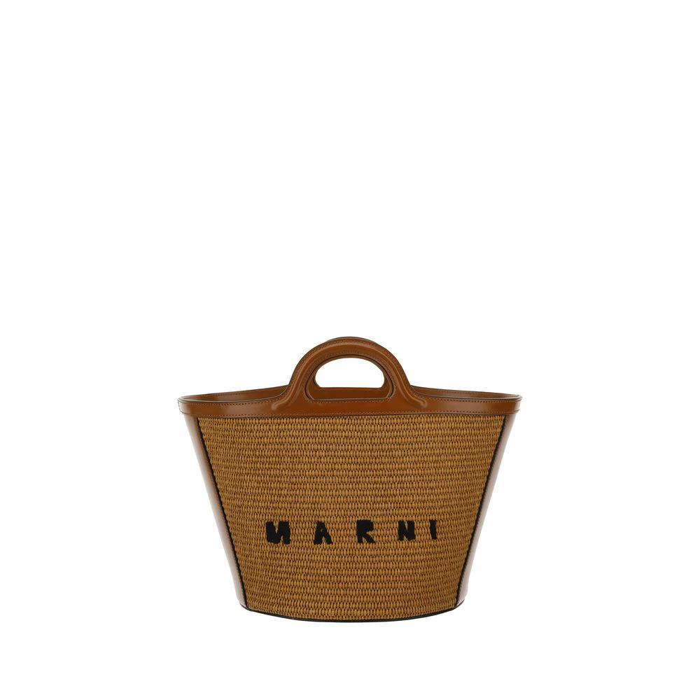 Marni Brown Cotton Shoulder Bag by Marni