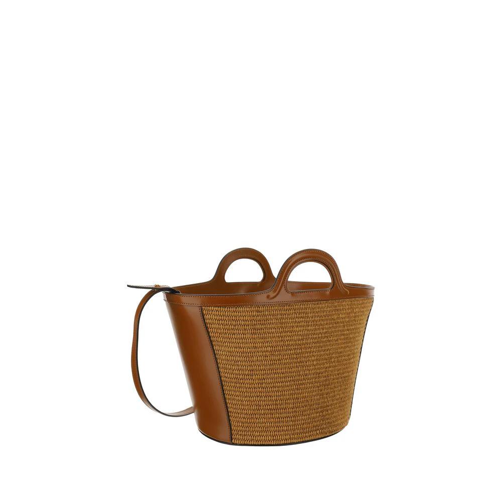 Marni Brown Cotton Shoulder Bag by Marni