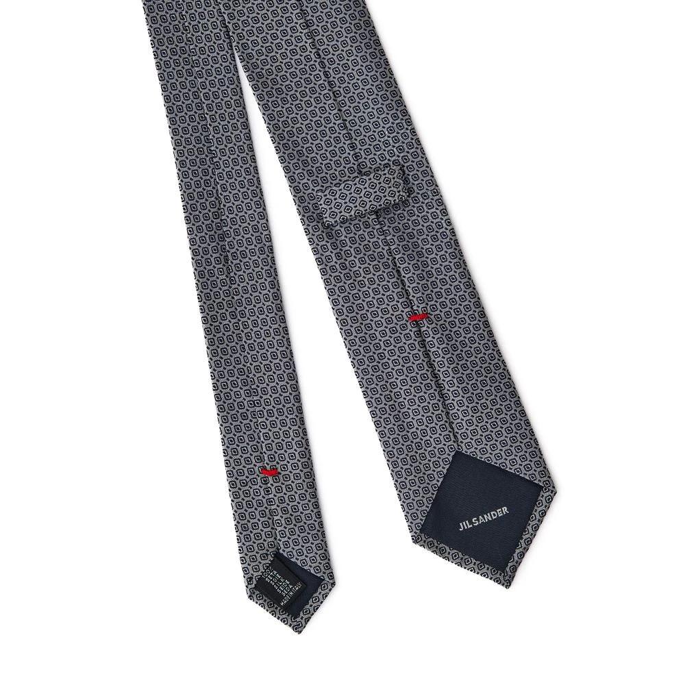 Jil Sander Gray Silk Tie by Jil Sander