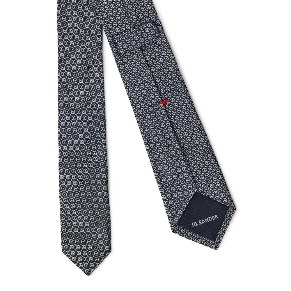 Jil Sander Gray Silk Tie by Jil Sander