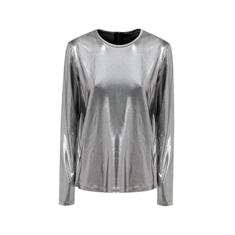 Tom Ford Gray Viscose Long Sleeve by Tom Ford