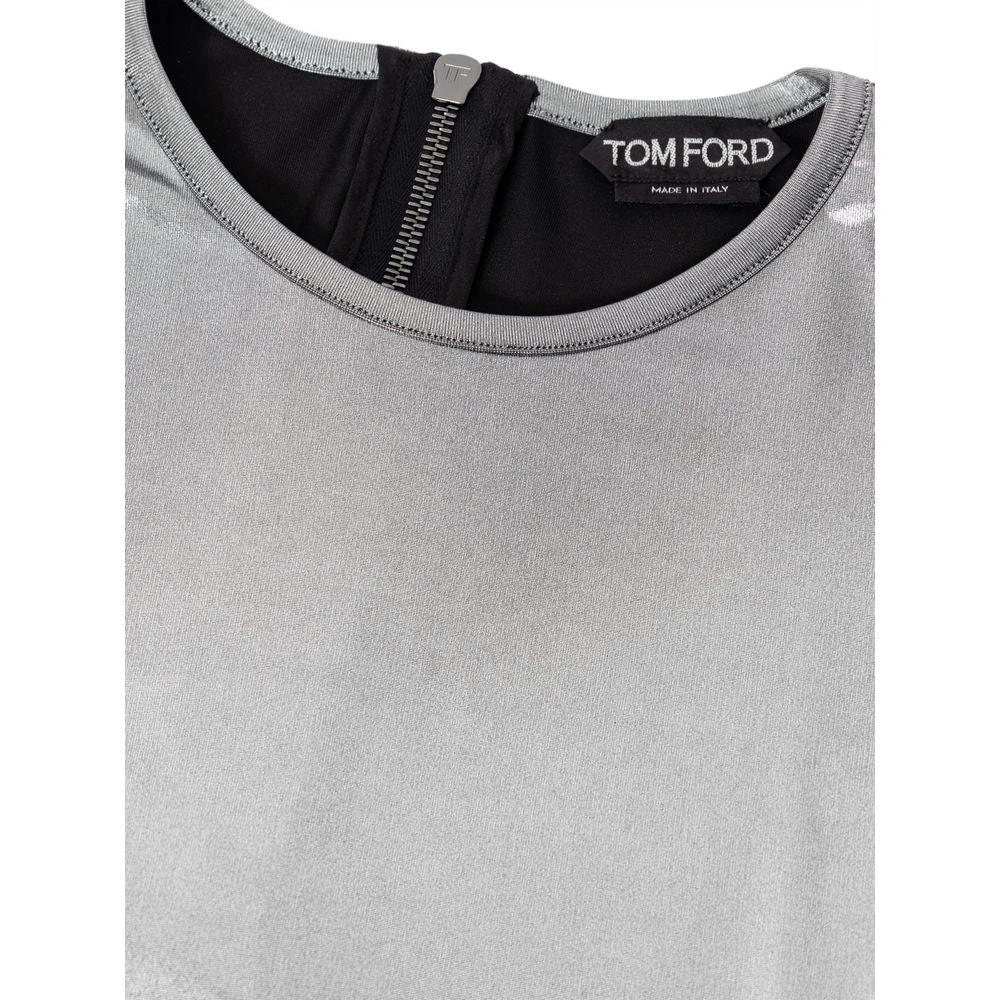 Tom Ford Gray Viscose Long Sleeve by Tom Ford