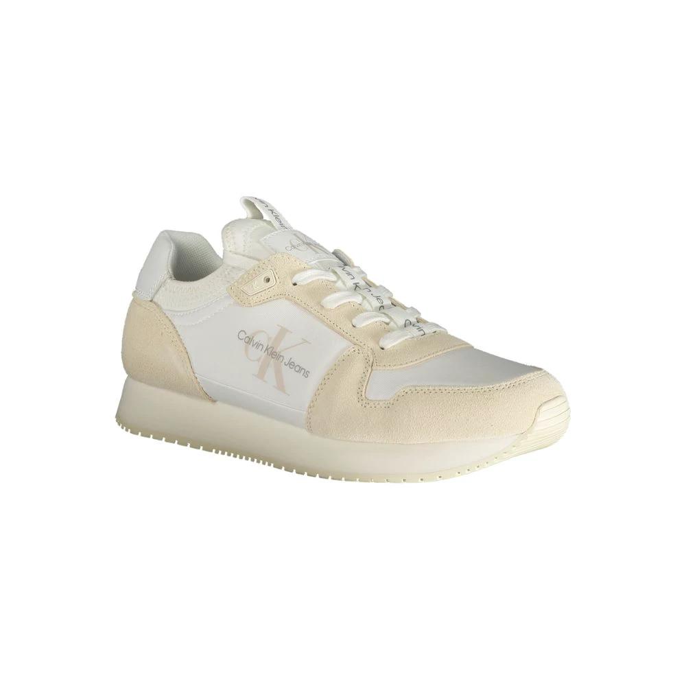Baskets blanches Calvin Klein en polyester pour homme