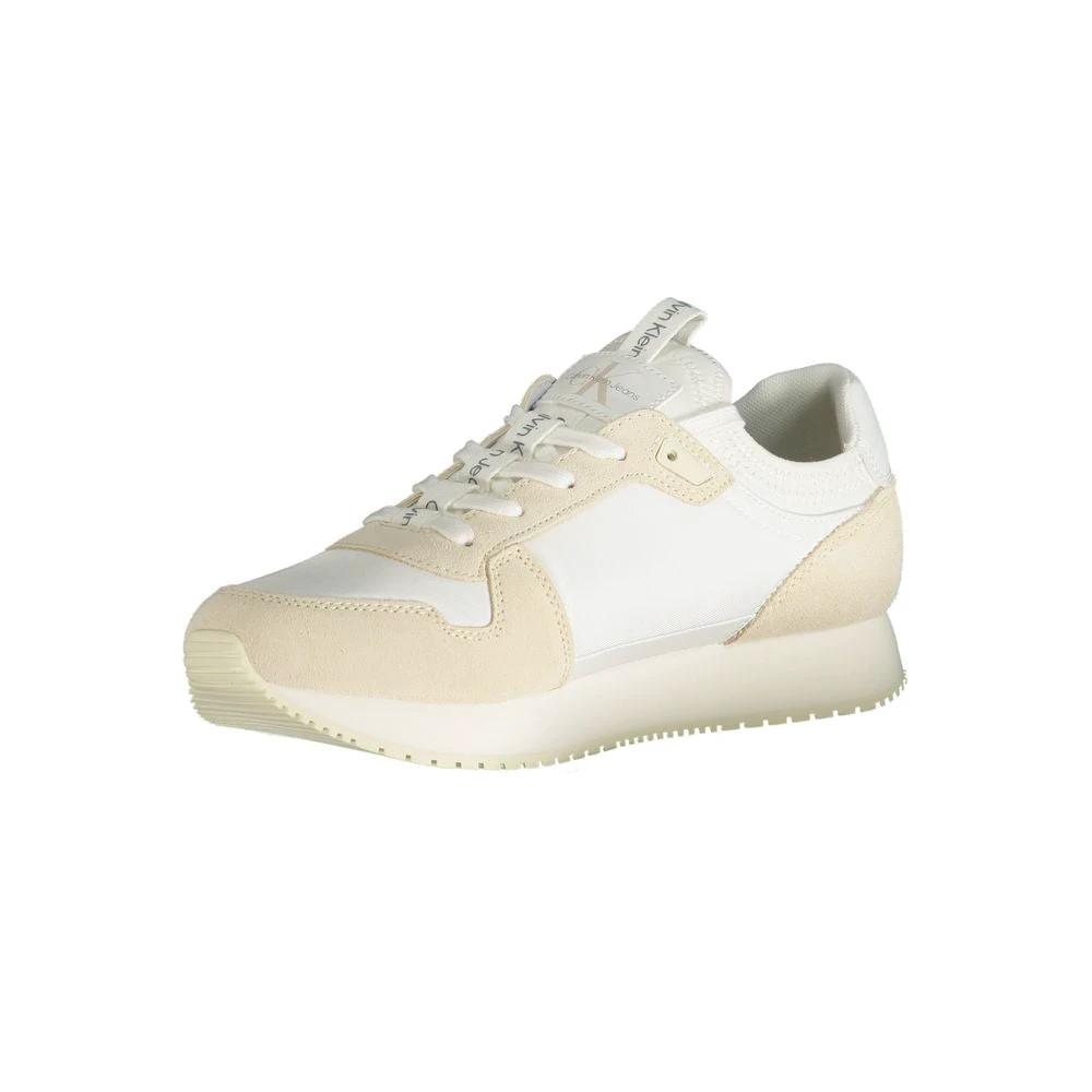 Baskets blanches Calvin Klein en polyester pour homme