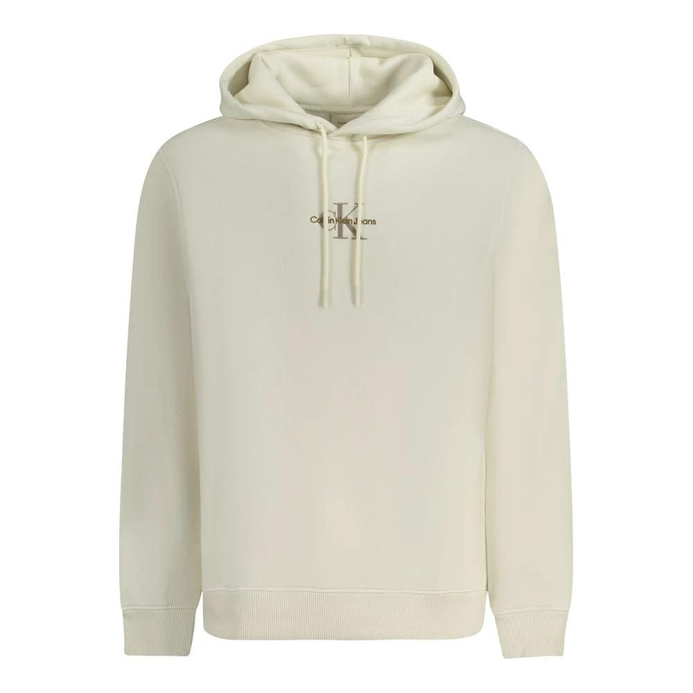 Sweat à capuche Calvin Klein en coton blanc pour homme