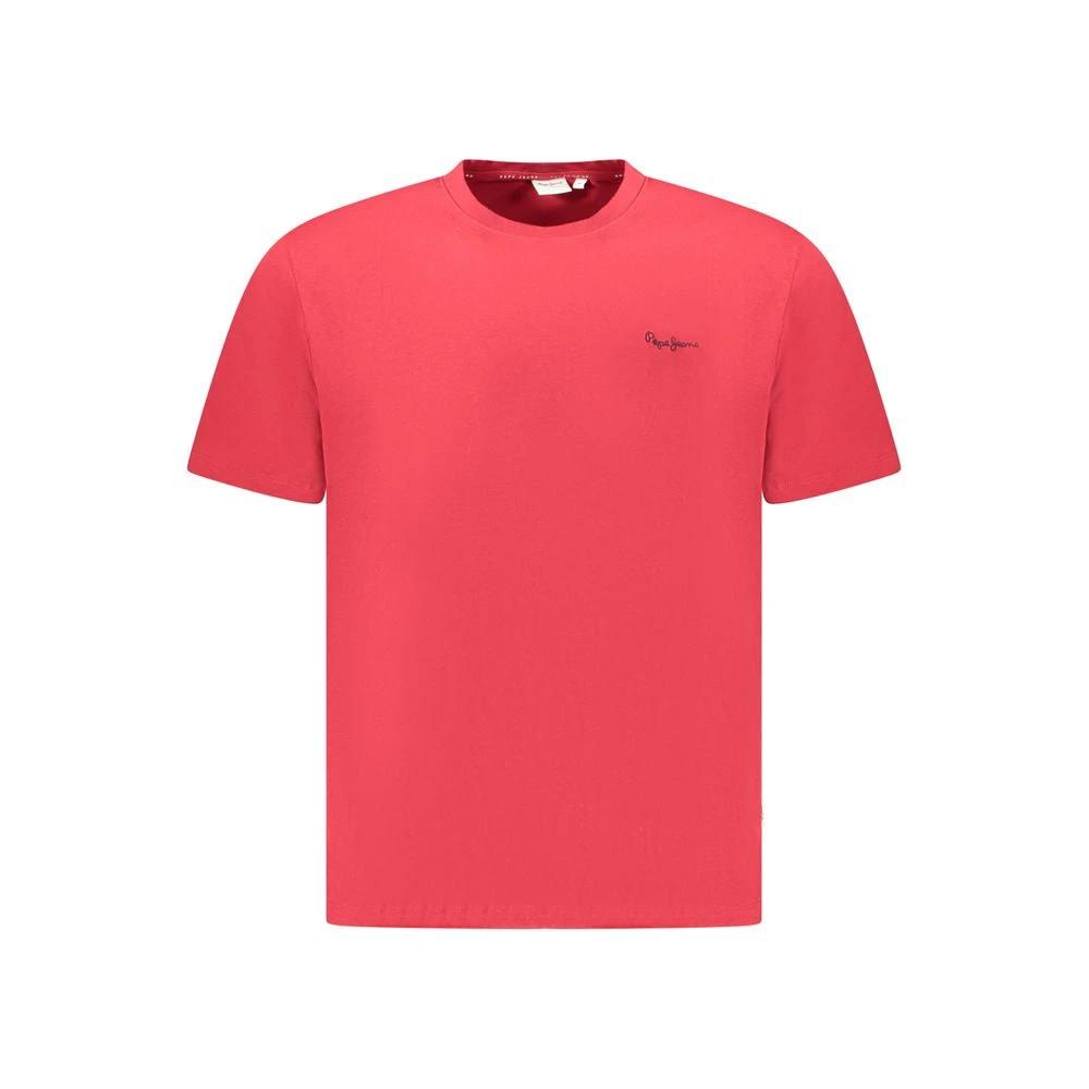 T-shirt Pepe Jeans rouge en coton pour homme