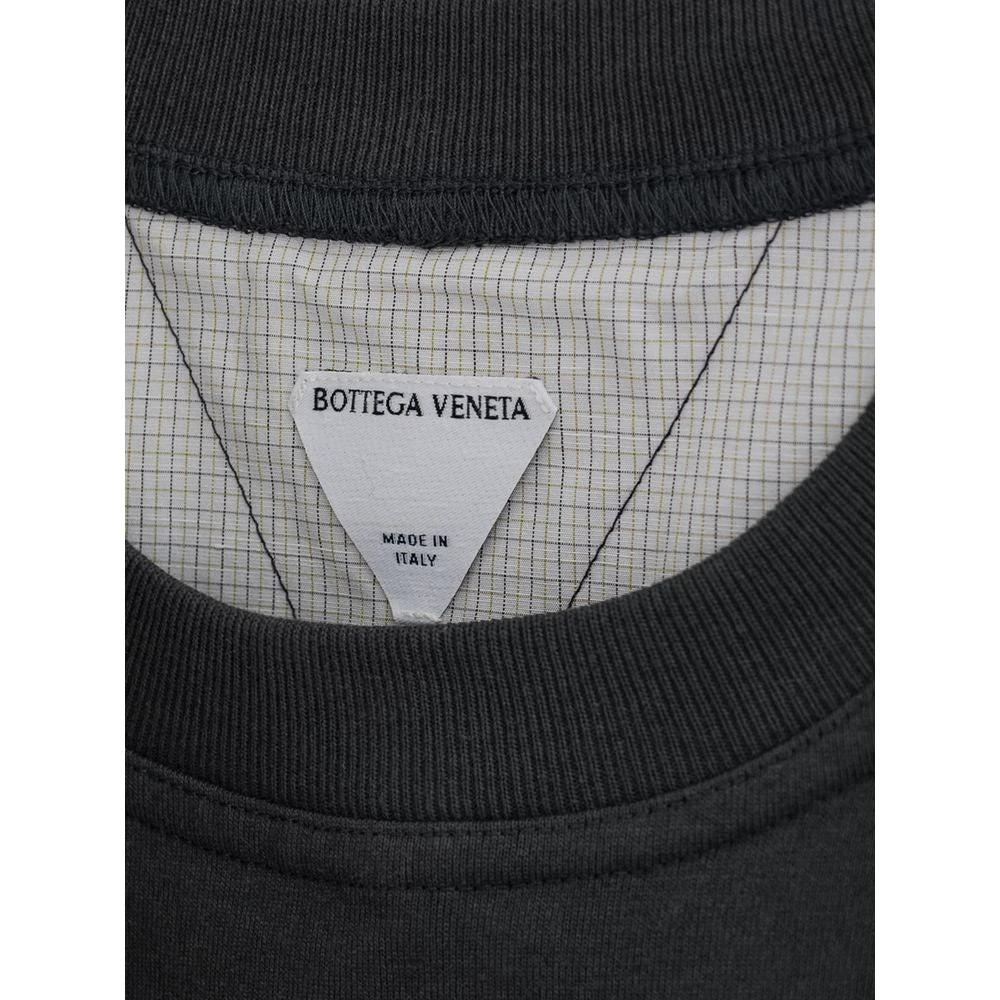 Bottega Veneta Gray Cotton T-Shirt by Bottega Veneta