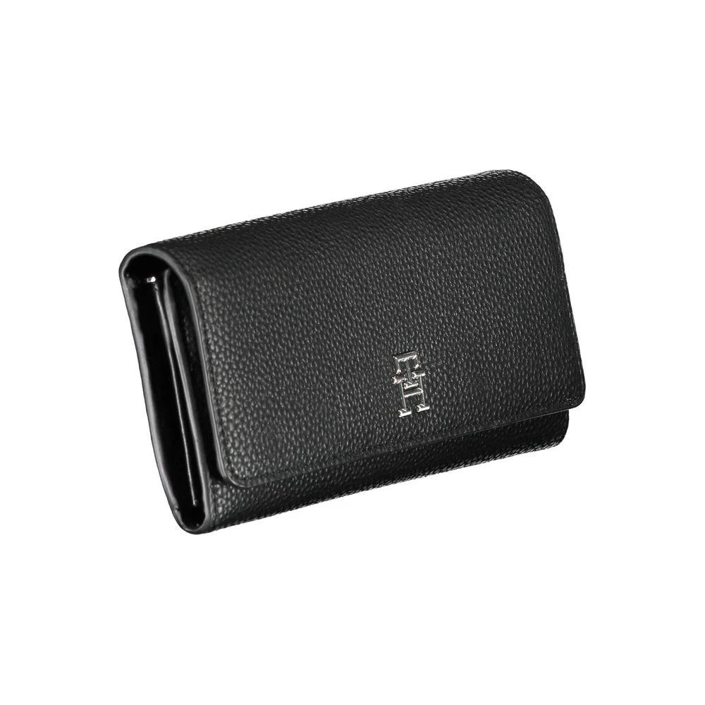Portefeuille Tommy Hilfiger pour femme en polyuréthane noir