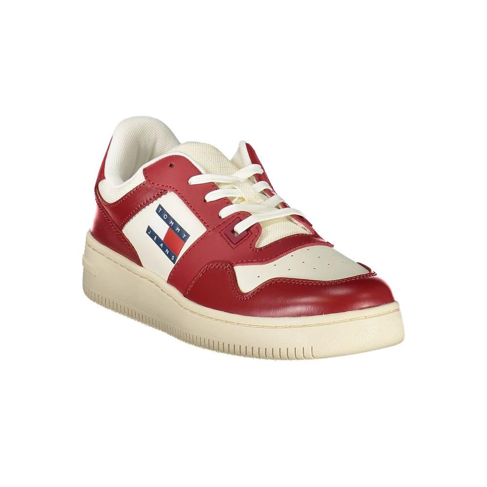 Baskets Tommy Hilfiger Rosso en cuir pour femmes