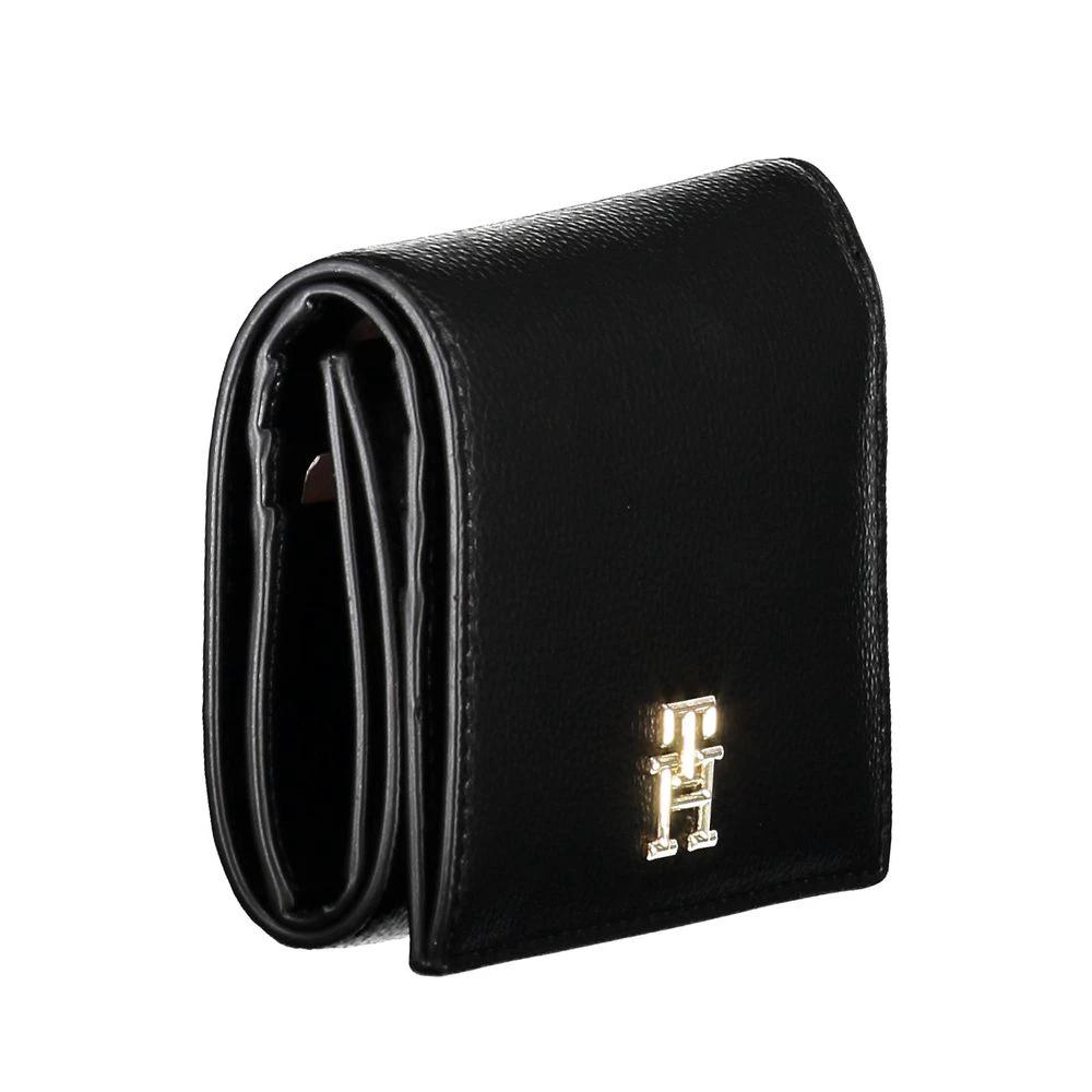 Portefeuille Tommy Hilfiger pour femme en polyuréthane noir