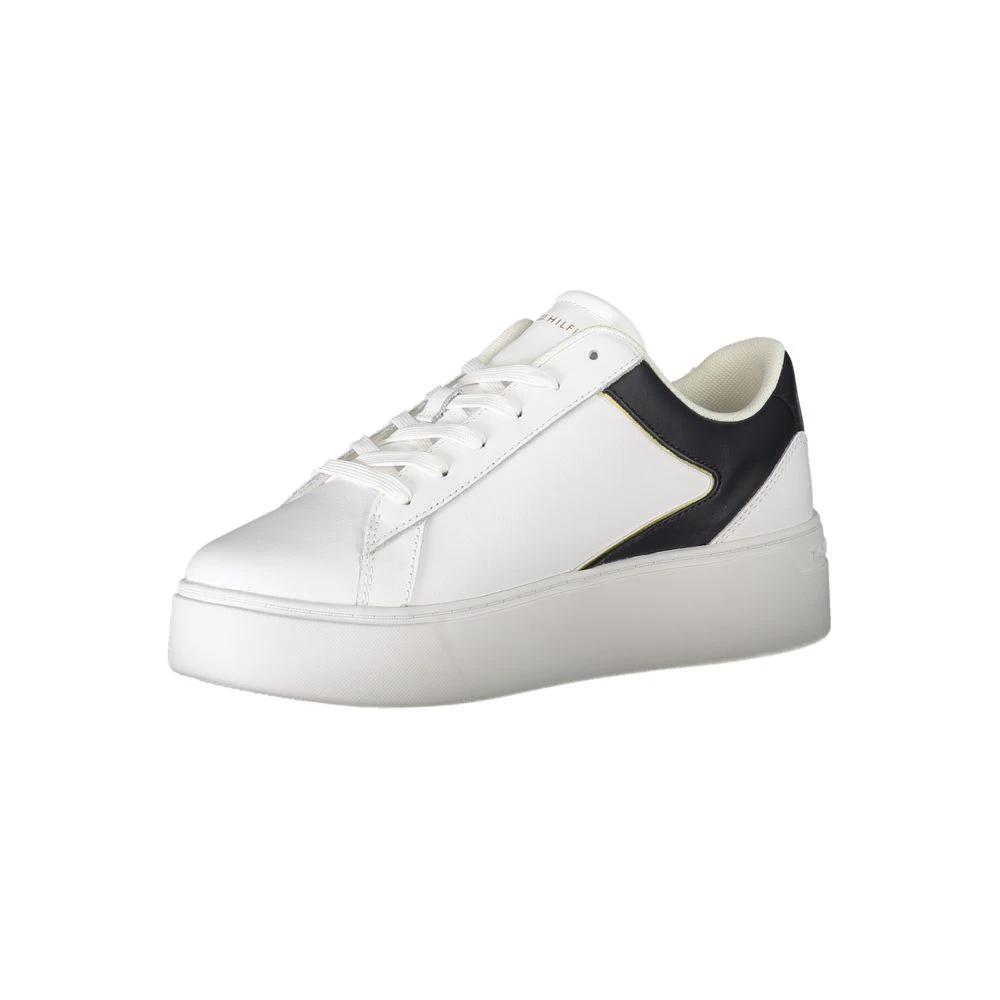 Tommy Hilfiger Bianco Polyurethane Women Sneaker Tommy Hilfiger