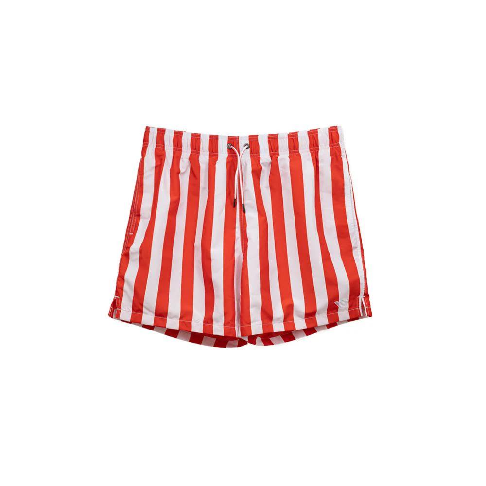 Emporio Armani Red Polyester Swim Shorts by Emporio Armani