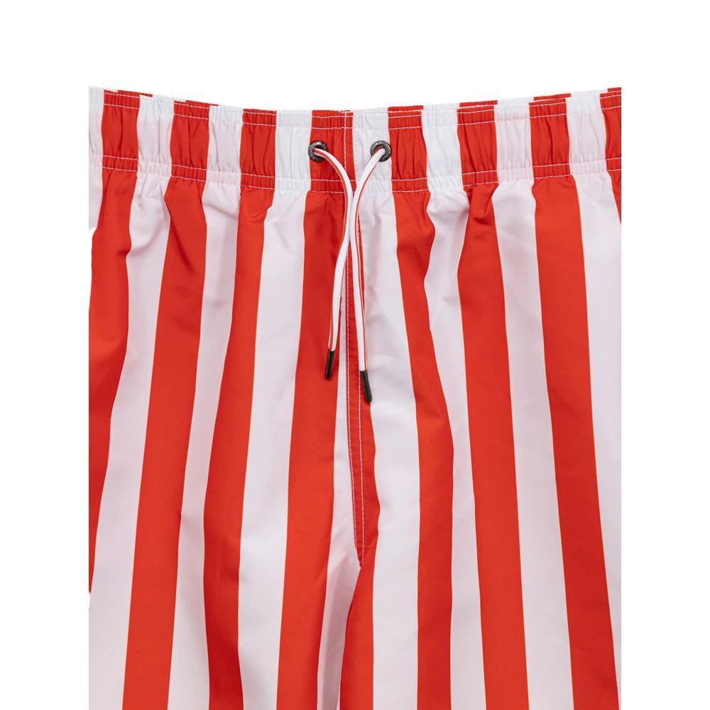 Emporio Armani Red Polyester Swim Shorts by Emporio Armani