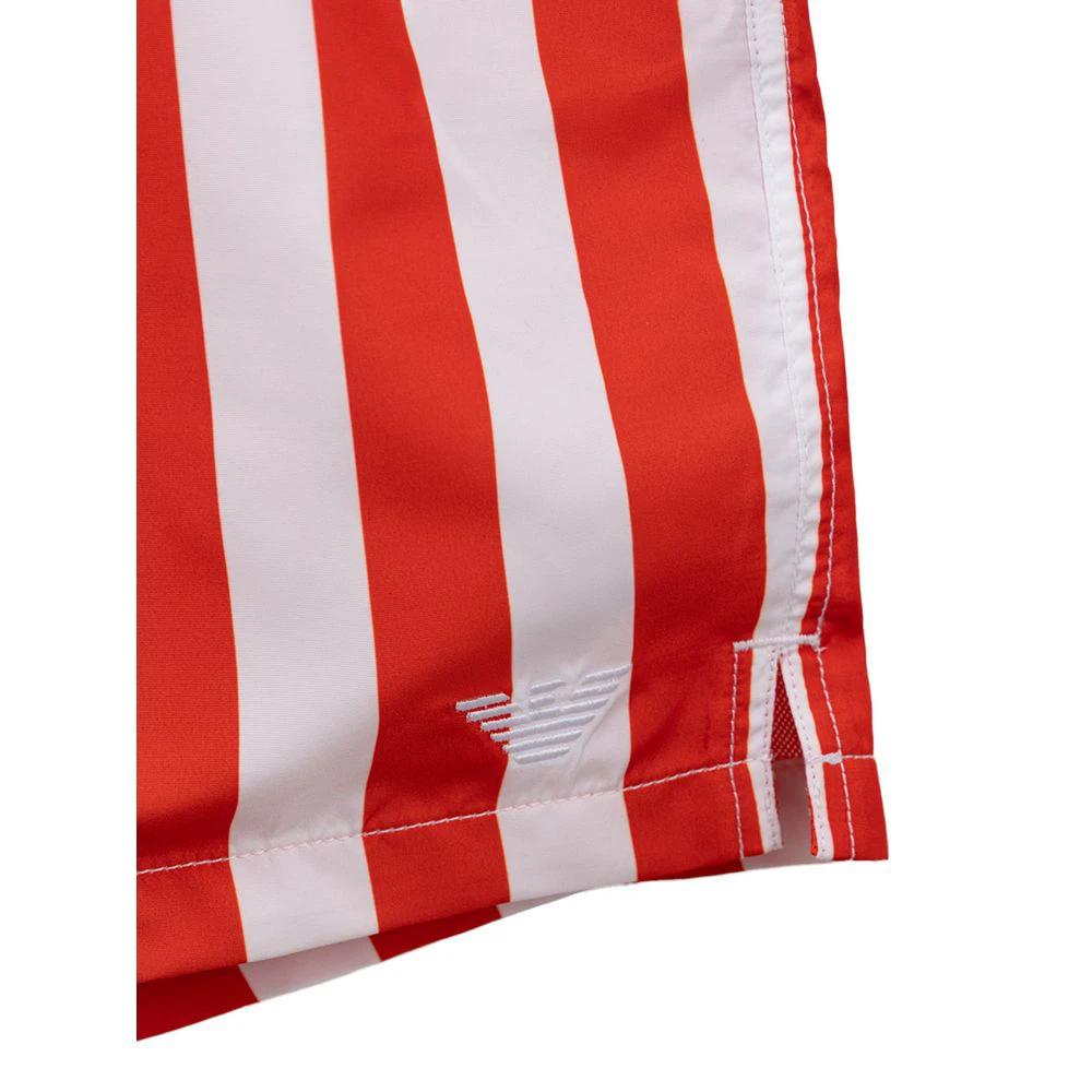 Emporio Armani Red Polyester Swim Shorts by Emporio Armani