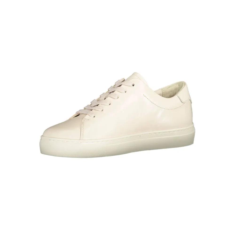 Baskets Tommy Hilfiger en cuir beige pour femme