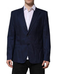 Dolce & Gabbana Blue Wool Single Breasted Suit Coat Blazer by Dolce & Gabbana