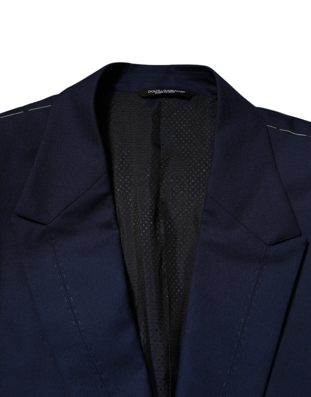 Dolce & Gabbana Blue Wool Single Breasted Suit Coat Blazer by Dolce & Gabbana