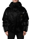 Dolce & Gabbana Black Logo Full Zip Hooded Quilted Jacket by Dolce & Gabbana