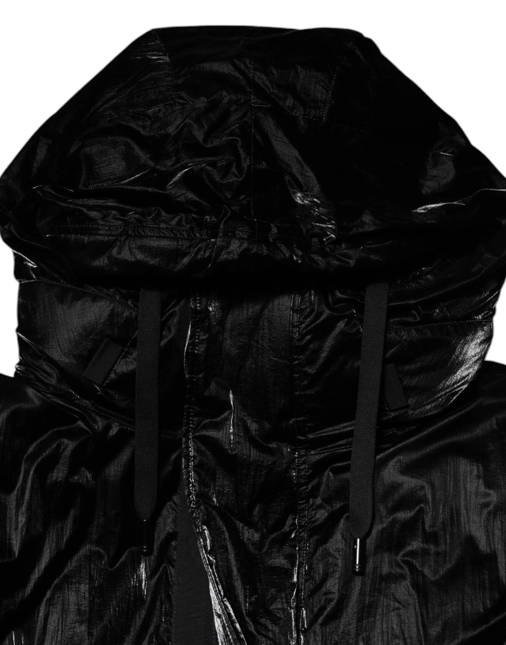 Dolce & Gabbana Black Logo Full Zip Hooded Quilted Jacket by Dolce & Gabbana