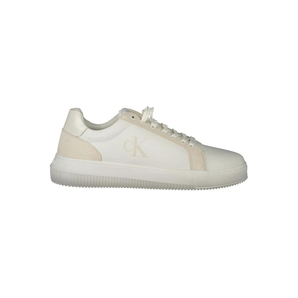 Baskets Calvin Klein blanches en polyuréthane pour homme