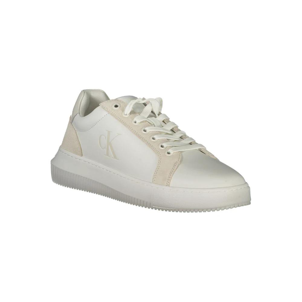 Baskets Calvin Klein blanches en polyuréthane pour homme