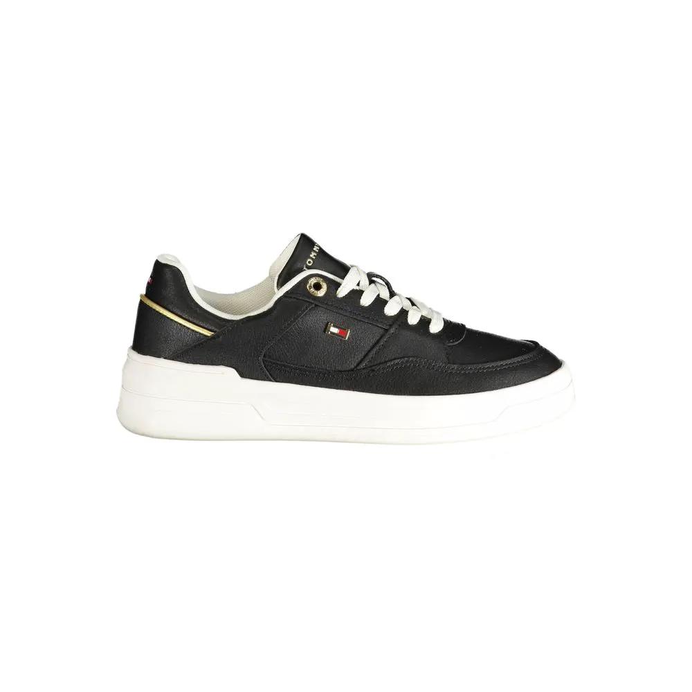 Baskets Tommy Hilfiger noires en polyuréthane pour femmes