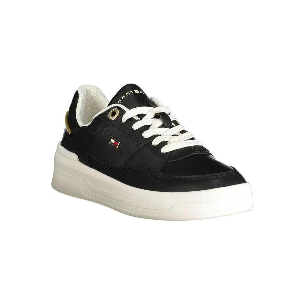Baskets Tommy Hilfiger noires en polyuréthane pour femmes