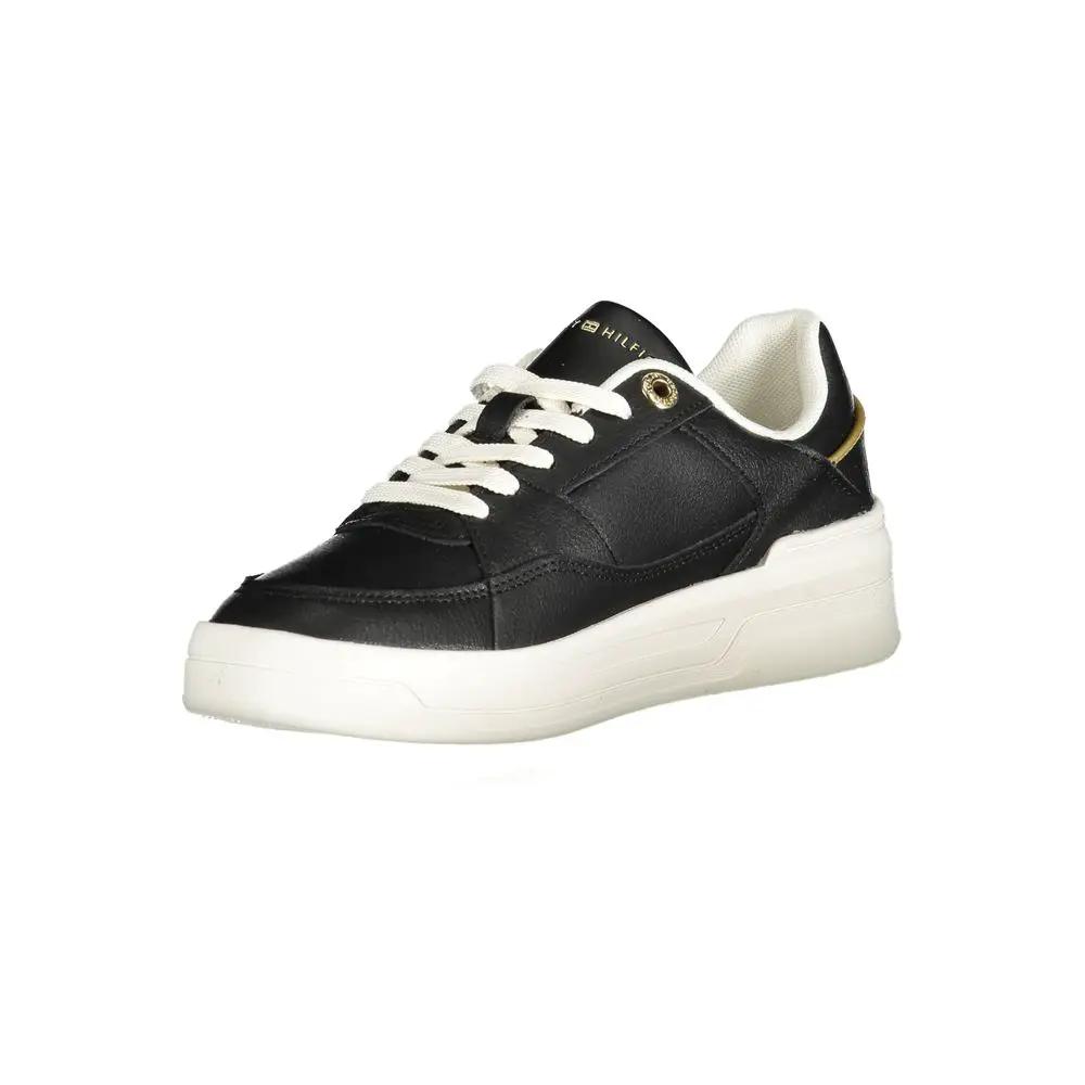 Baskets Tommy Hilfiger noires en polyuréthane pour femmes
