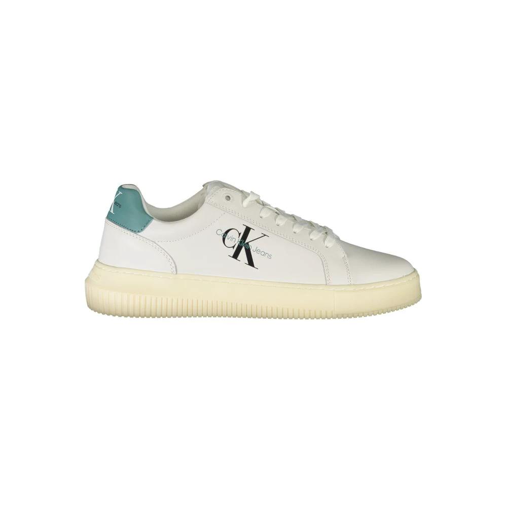 Baskets Calvin Klein en cuir blanc pour homme