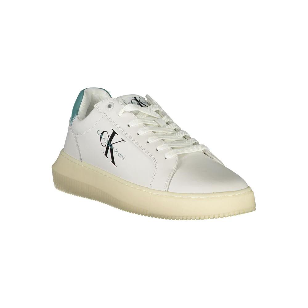Baskets Calvin Klein en cuir blanc pour homme