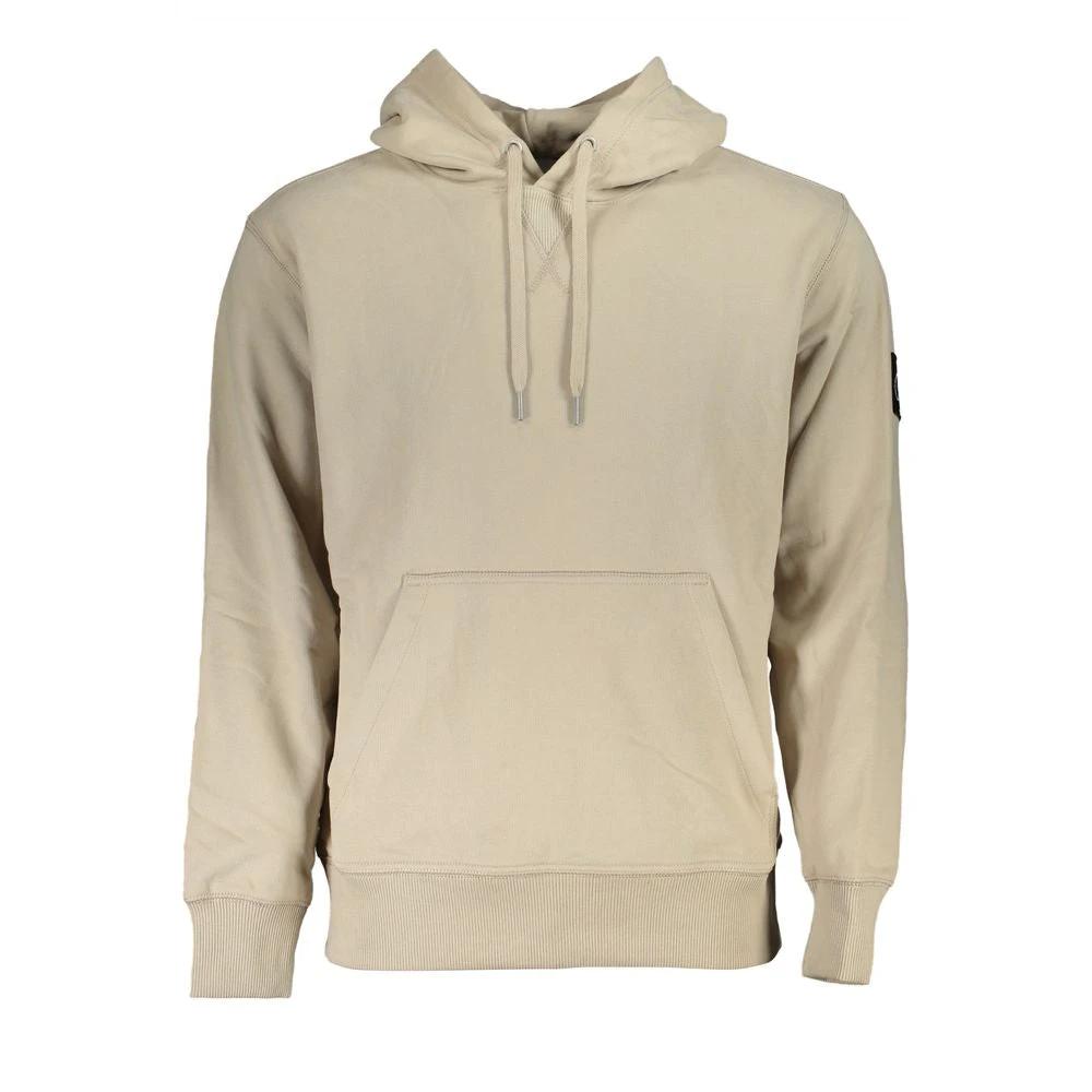 Sweat-shirt Calvin Klein beige en coton pour homme