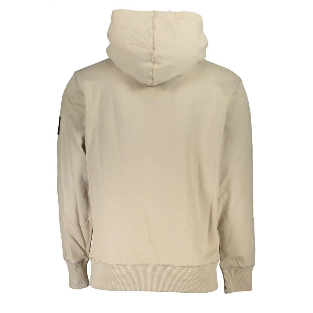 Sweat-shirt Calvin Klein beige en coton pour homme