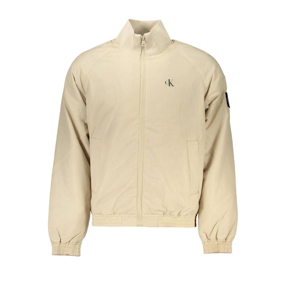 Calvin Klein Beige Polyamide Men Jacket Calvin Klein