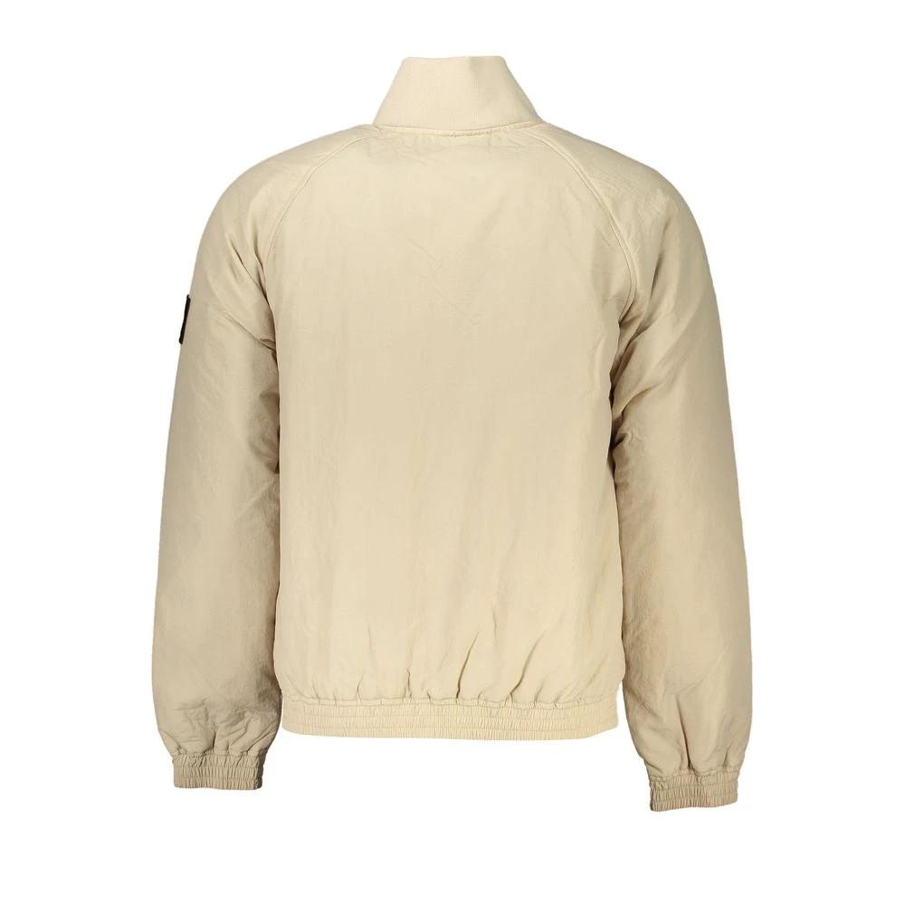 Calvin Klein Beige Polyamide Men Jacket Calvin Klein