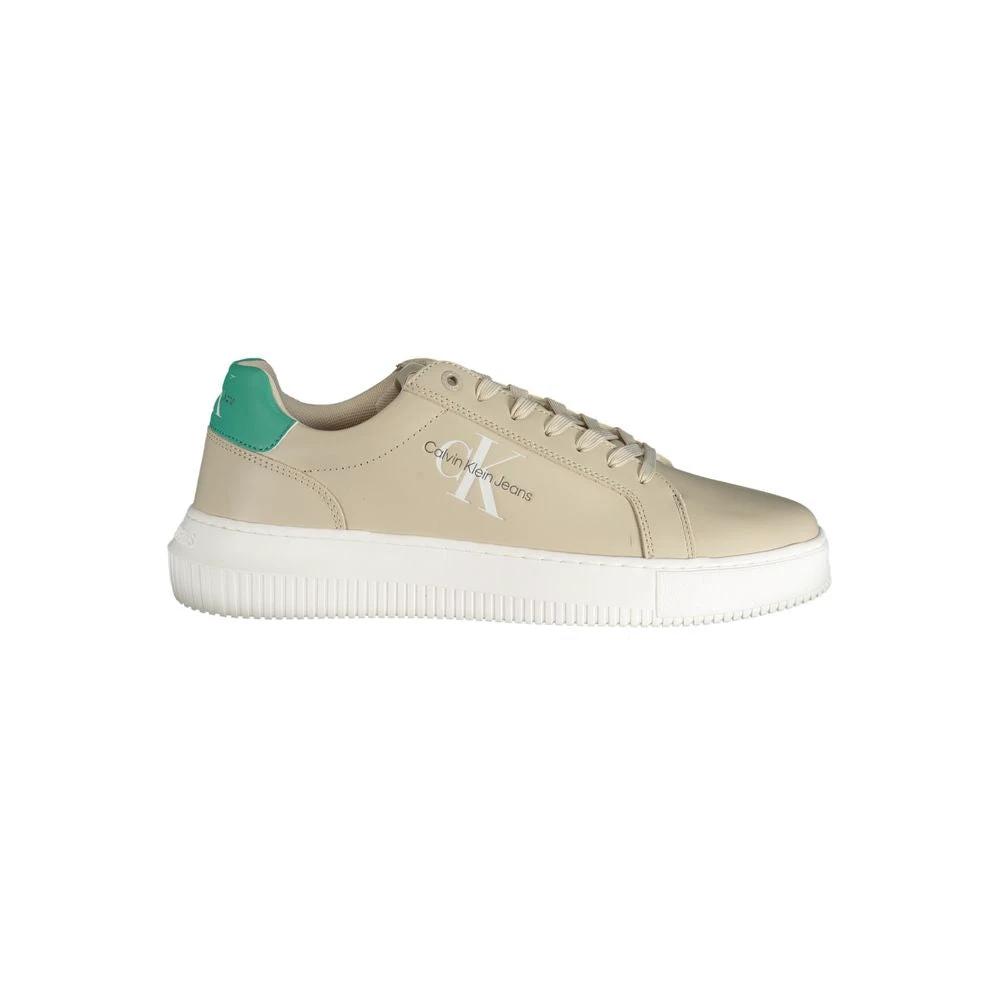 Calvin Klein Beige Leather Men's Sneaker