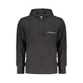 Pull Calvin Klein noir en coton pour homme, avec capuche et poches centrales