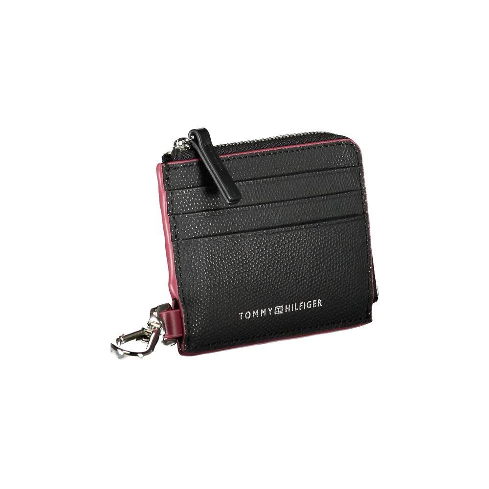 Tommy Hilfiger Black Leather Men Wallet Holder