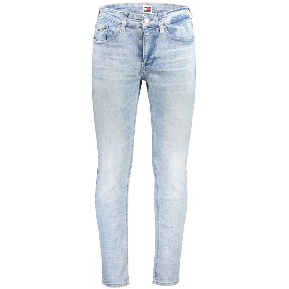 Jean fuselé en coton Tommy Hilfiger Azzurro pour homme
