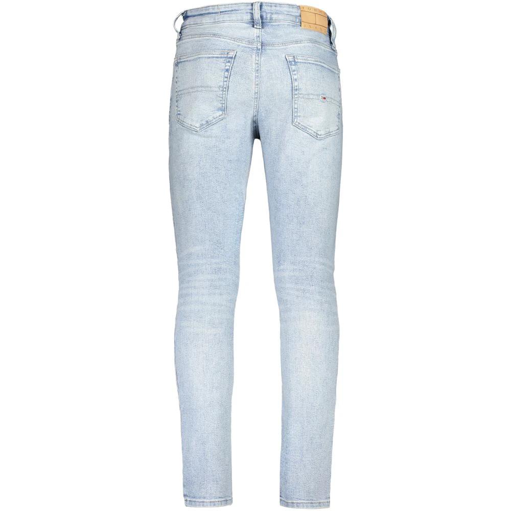 Jean fuselé en coton Tommy Hilfiger Azzurro pour homme